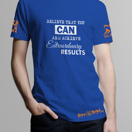 Mens Crew Neck - Believe - Blue Shirt